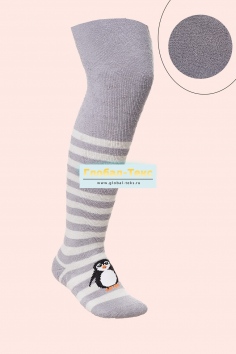 фото Колготки Пингвин детские плюш - серый