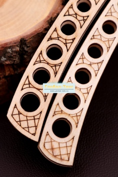 фото Нож деревянный "Бабочка" с дырочками №ФС-НЖ-0601