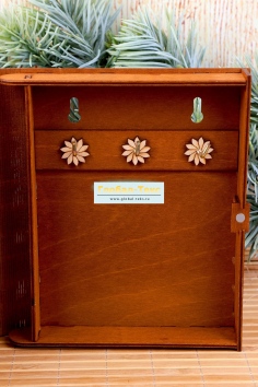 фото Книга ключница с иконой деревянная "Ангел" №ФС-29