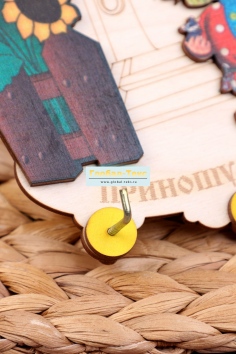 фото Ключница деревянная "Мельница с печатью" №ФС-81