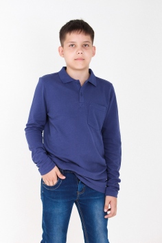фото Поло на мальчика с длинным рукавом (8-12 лет) №ОР1475-1