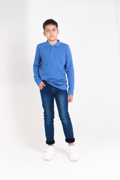 фото Поло на мальчика с длинным рукавом (8-12 лет) №ОР1475-3